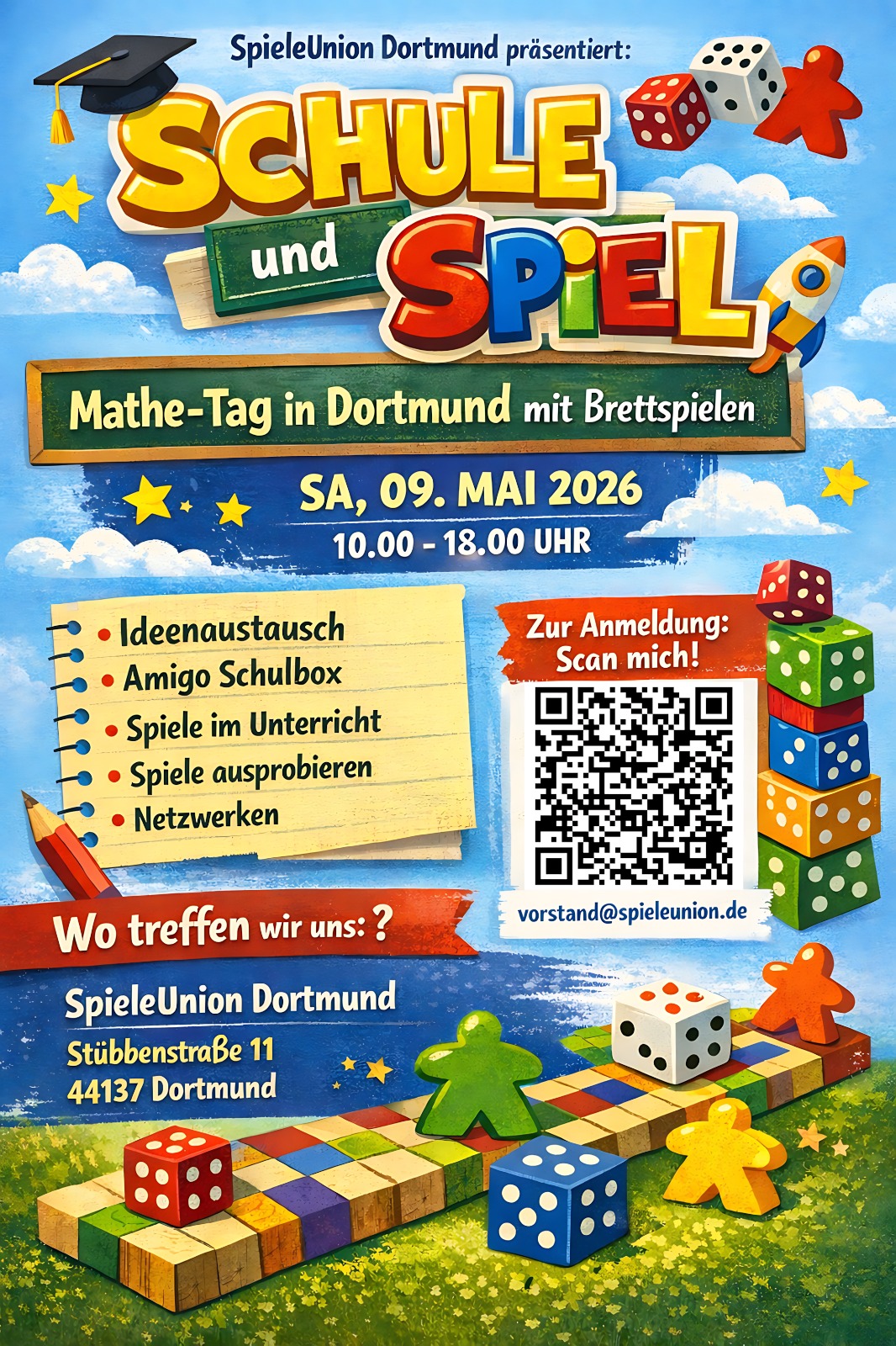 SpieleUnion Dortmund präsentiert: Schule und Spiel: Mathe-Tag in Dortmund mit Brettspielen